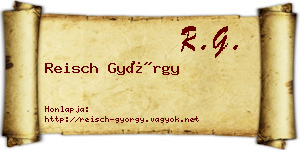 Reisch György névjegykártya